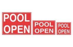 Pool Open Sign