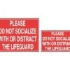 Do Not Distract Lifeguard Sign -Swimming Gear Shop 18141