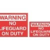 Warning No Lifeguard On Duty Sign