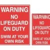Warning Swim At Your Own Risk Sign -Swimming Gear Shop 18146