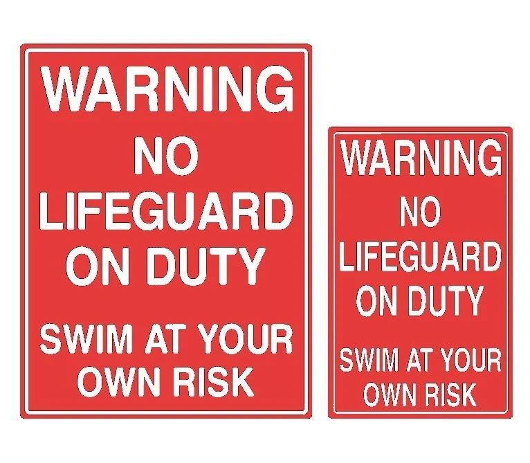 Warning Swim At Your Own Risk Sign 3 Warning Swim At Your Own Risk Sign