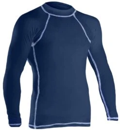 RISE Solid Long Sleeve Rashguard -Swimming Gear Shop 501ls front navy
