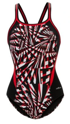 Dolfin Women's Print Color Block DBX Back One Piece -Swimming Gear Shop 5m00 b39d front2