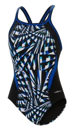 Dolfin Women's Print Color Block DBX Back One Piece -Swimming Gear Shop 5m00 b43d front