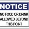 No Food Or Drink Sign -Swimming Gear Shop 693