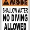Shallow Water No Diving -Swimming Gear Shop 696