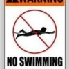 Warning No Swimming Sign -Swimming Gear Shop 697