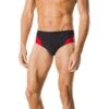 Speedo Spark Splice Brief -Swimming Gear Shop 7705915 0001 black red front