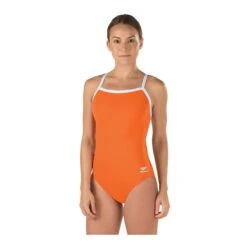 Speedo Solid Endurance Flyback -Swimming Gear Shop 819016 orange front