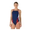 Speedo Launch Splice Endurance Cross Back -Swimming Gear Shop 8191409 navy red white front 2