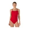 Speedo Solid Endurance + Thin Strap Swimsuit -Swimming Gear Shop 8191442 red front