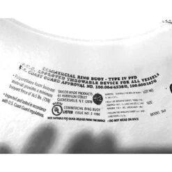 24" USCG Ring Buoy -Swimming Gear Shop 905 white 1 2