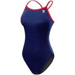 TYR Hexa Durafast Diamondfit -Swimming Gear Shop dhex7 navy red front