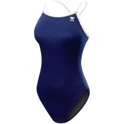 TYR Hexa Durafast Diamondfit -Swimming Gear Shop dhex7 navy white front