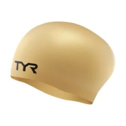 TYR Long Hair Wrinkle-free Swim Cap -Swimming Gear Shop lcsl gold