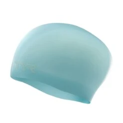 TYR Long Hair Wrinkle-free Swim Cap -Swimming Gear Shop lcsl light blue