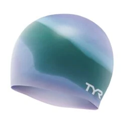 TYR Multi Color Silicone Cap -Swimming Gear Shop lcsm purple green