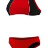 RISE Solid Poly Splice Bikini -Swimming Gear Shop lgs23 front red black1