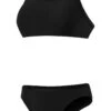 RISE Solid Poly Workout Bikini -Swimming Gear Shop lgs26 front black1