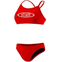 RISE Staff Poly V-Back Bikini 8 RISE Staff Poly V-Back Bikini -Swimming Gear Shop lgs26st red