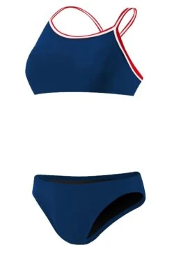 Rise Solid Poly Tri Color Bikini 5 Rise Solid Poly Tri Color Bikini -Swimming Gear Shop lgs82 front navy 1