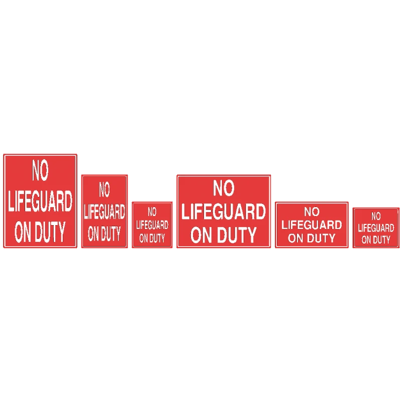 No Lifeguard On Duty Sign 3 No Lifeguard On Duty Sign