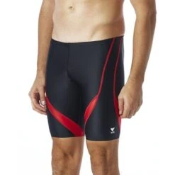 TYR Alliance Splice Jammer -Swimming Gear Shop sali black red front r