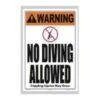 Warning Sign -Swimming Gear Shop warning sign